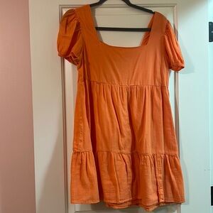 Abound orange babydoll dress